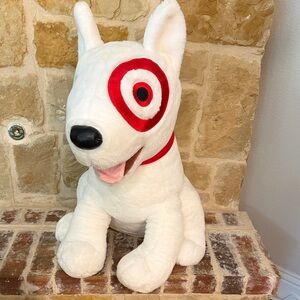 Target 24” White Plush Dog Toy with Red Details